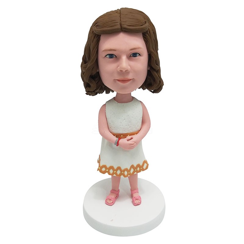 custom girl in the dress bobblehead 