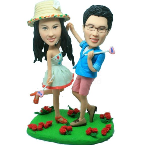 dancing couple personalised bobblehead