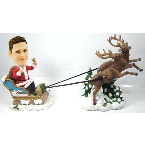 Christmas Male with reingeer and sled