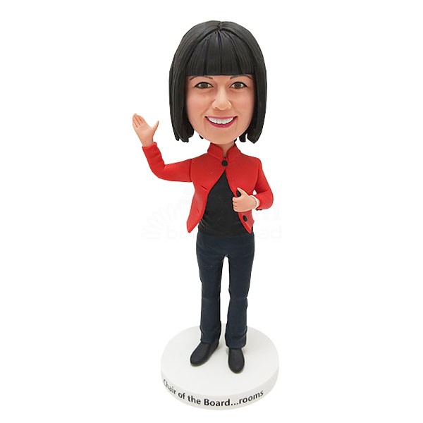 personalised greeting woman bobblehead