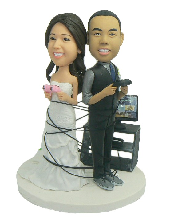 Funny Game Custom Wedding Bobblehead #80